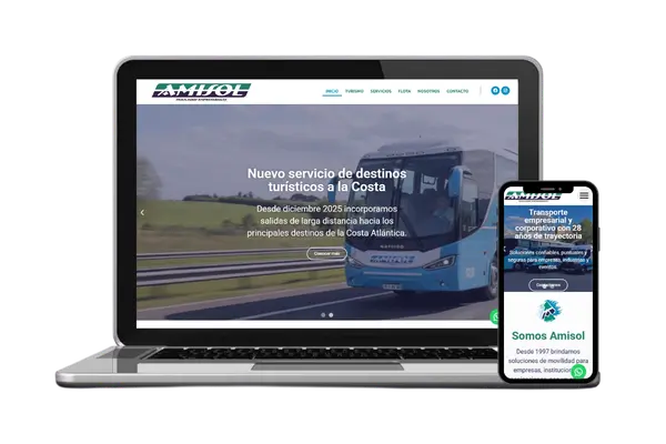 Diseño web para Amisol — Diseño Web · Dastel