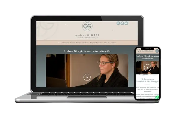 Diseño web para Andrea Giorgi — Diseño Web · Dastel