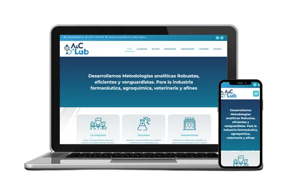 Diseño web para AyC Lab — Diseño Web · Dastel