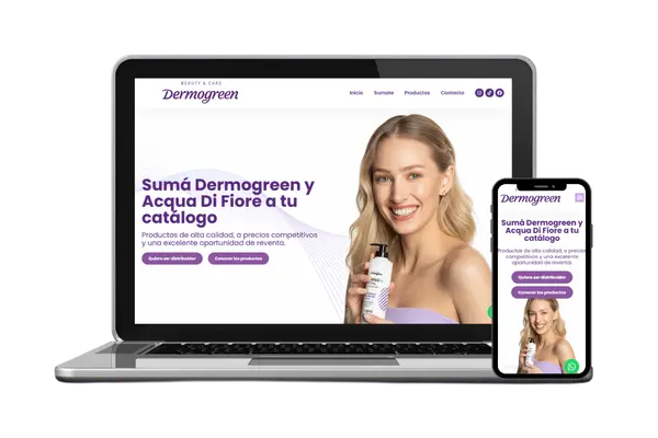 Diseño web para Dermogreen — Diseño Web · Dastel