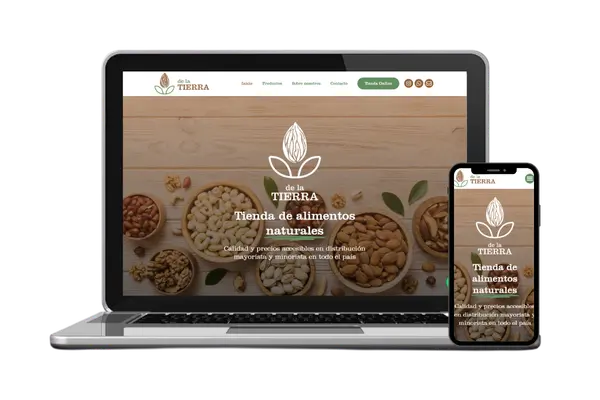 Diseño web para Distribuidora de la Tierra — Diseño Web · Dastel