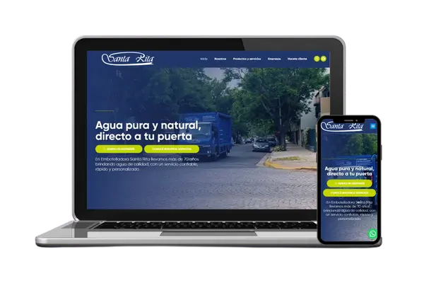 Diseño web para Embotelladora Santa Rita