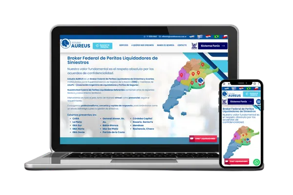 Diseño web para Estudio AUREUS — Diseño Web · Dastel
