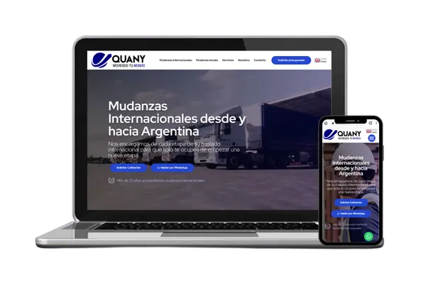 Diseño web para Quany — Diseño Web · Dastel